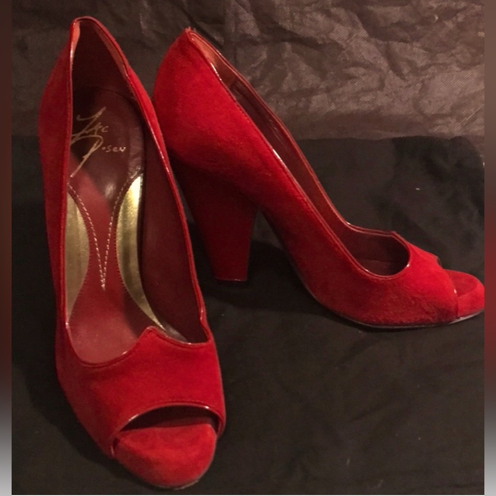 Zac Posen suede/ patent leather heels size 6 made in Italy